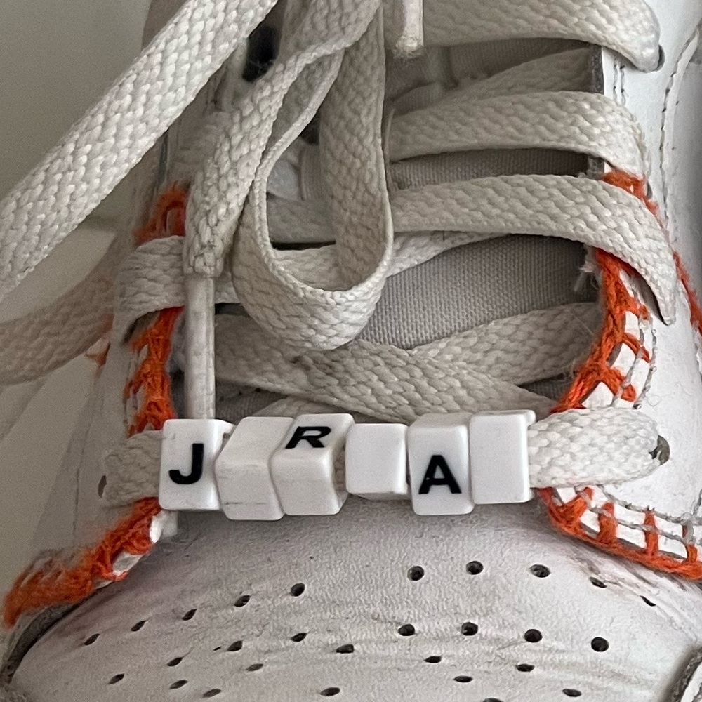 Nike Air Jordan White Multi Sneakers Size US 4.5 Y Kids - Picture 9 of 9